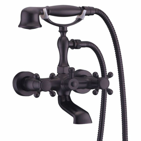 Oil Rubbed Bronze Tub Tap with Hand Shower TFB002 - Click Image to Close