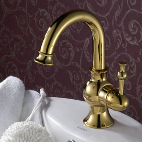 Ti-PVD Finish Solid Brass Bathroom Sink Tap T0430G