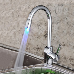 Water Power LED Kitchen Sink Tap T1772F - Click Image to Close