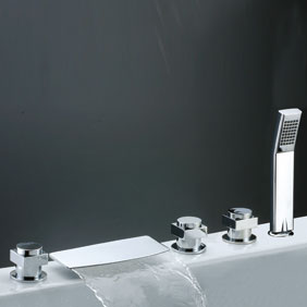 Waterfall Tub Tap with Hand Shower (Chrome Finish) T7016