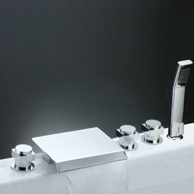 Waterfall Tub Tap with Hand Shower (Chrome Finish) T7017